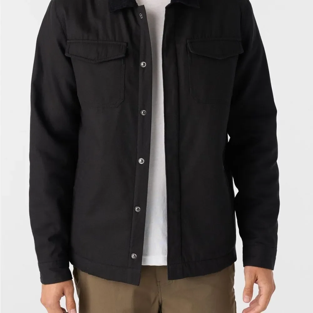 O'Neill Men's Black high pile Lined barn jacket